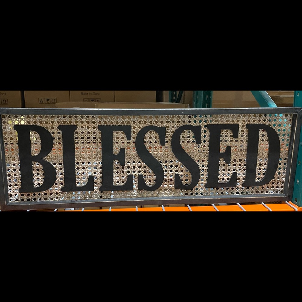Distressed Blessed Sign